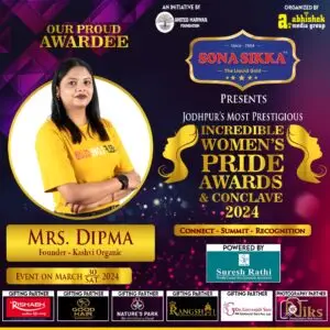 Award of Dipma - Kashvi Organic Founder